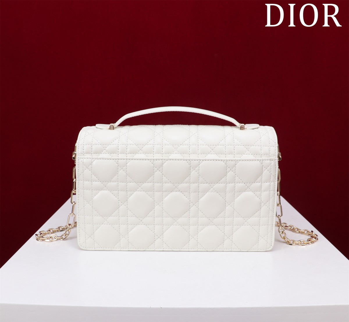 My Dior Top Handle Bag Latte Cannage Lambskin